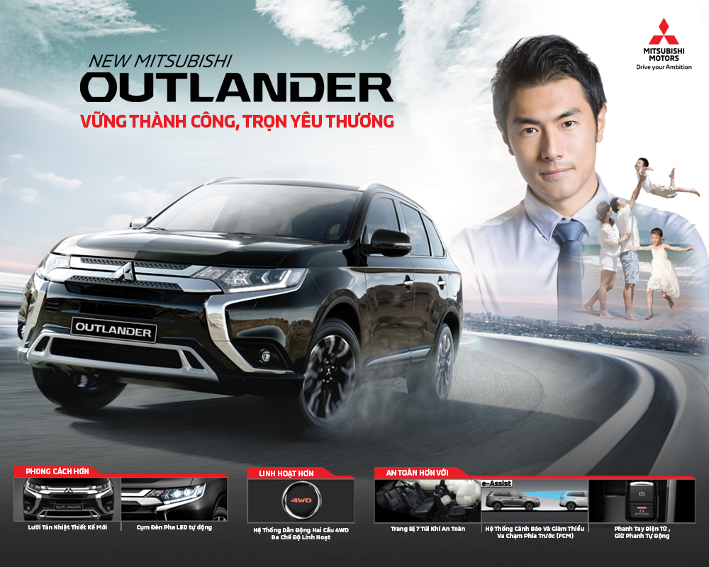 MITSUBISHI OUTLANDER 2020 PHIÊN BẢN 2.4 CVT PREMIUM – AN TOÀN HƠN VỚI GÓI CÔNG NGHỆ MITSUBISHI e-ASSIST